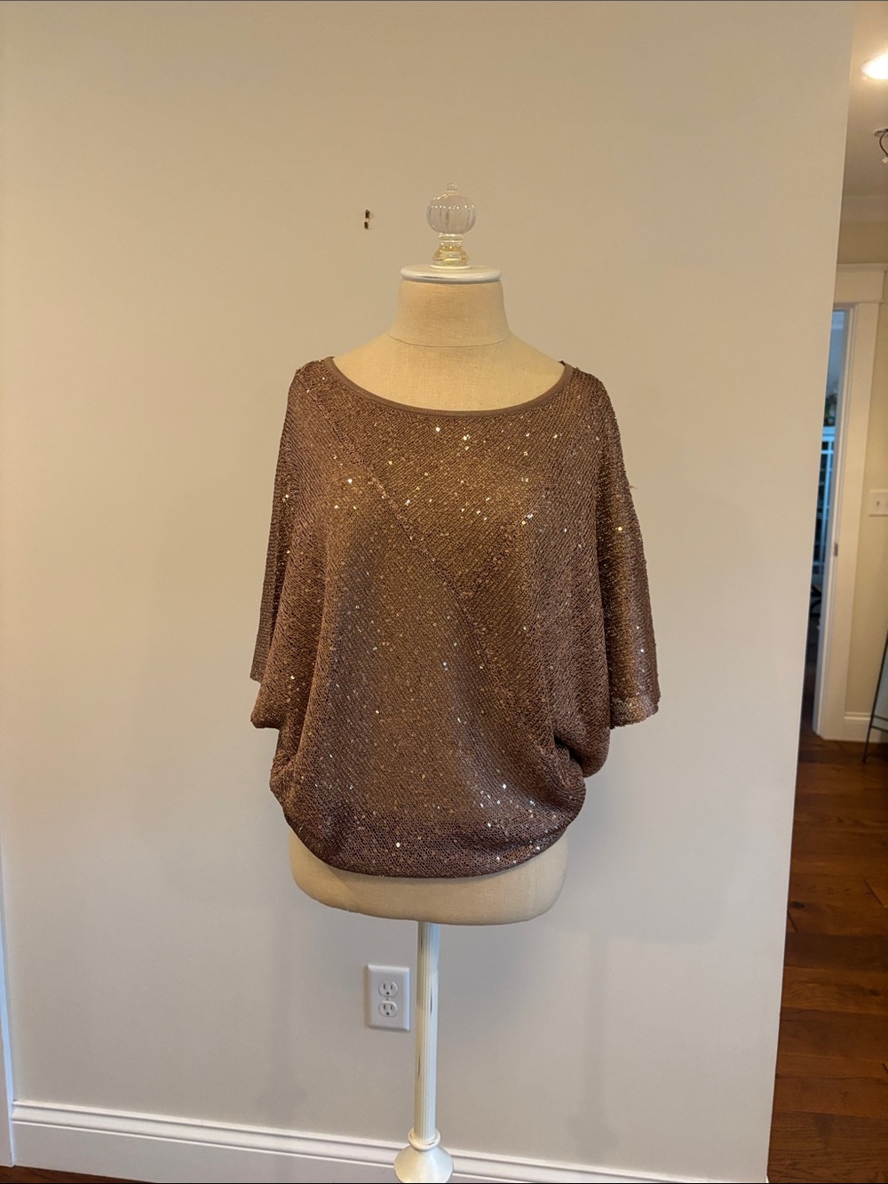 5|48 Sequined Dolman Sleeve Top in Bronze